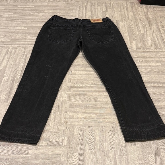 Levi's vintage 501s made in the USA Dark Wash Men's Straight Jeans - Picture 3 of 6